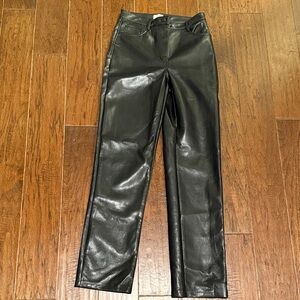 Women's Black Leather Jeans